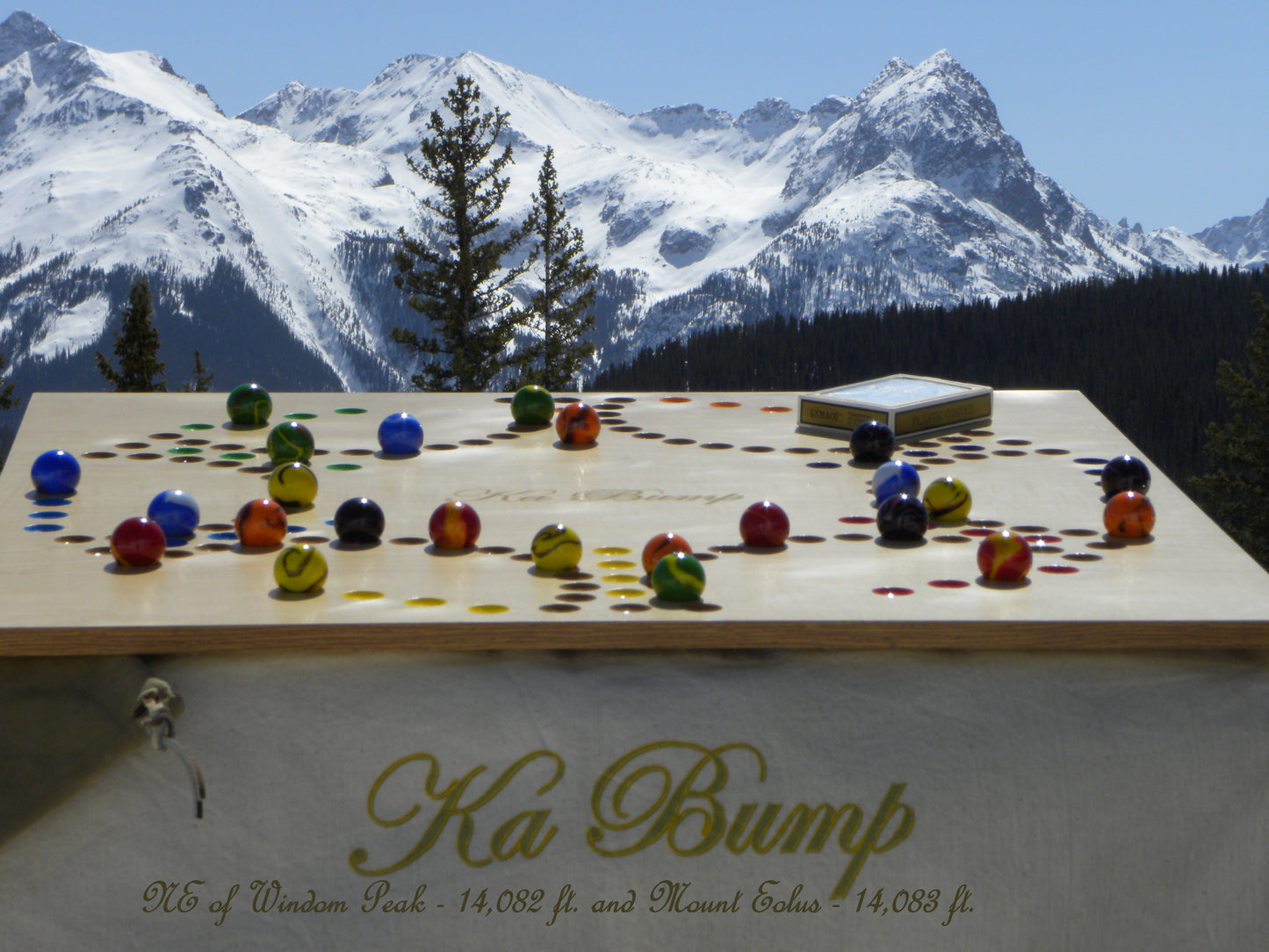 Ka Bump Board Game with Marbles