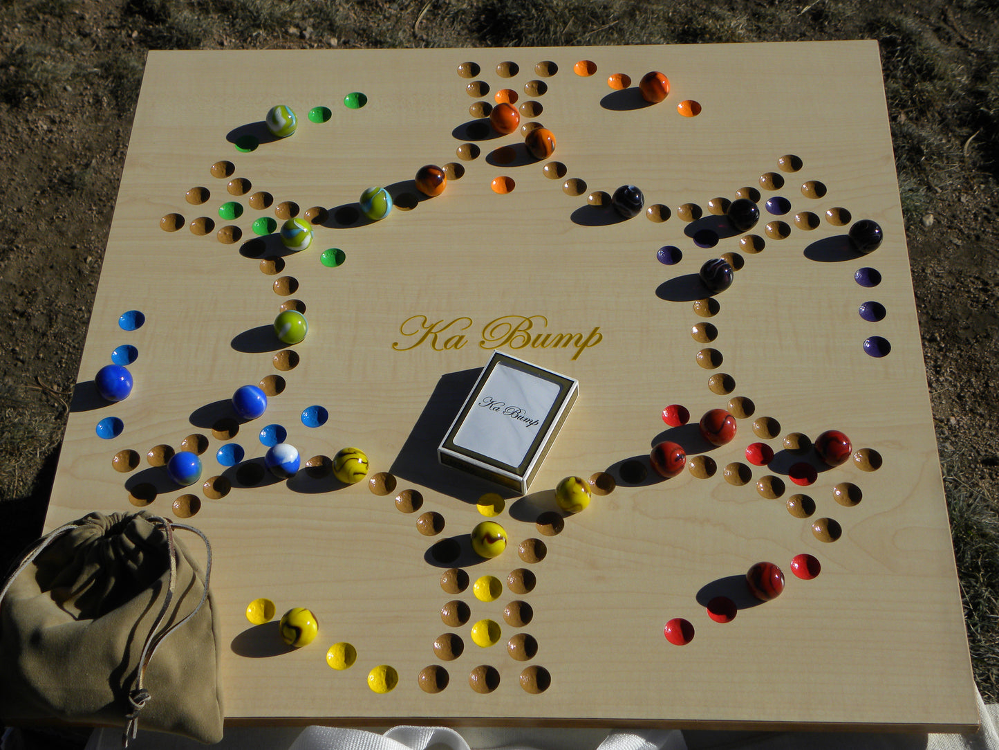 Ka Bump Board Game with Marbles