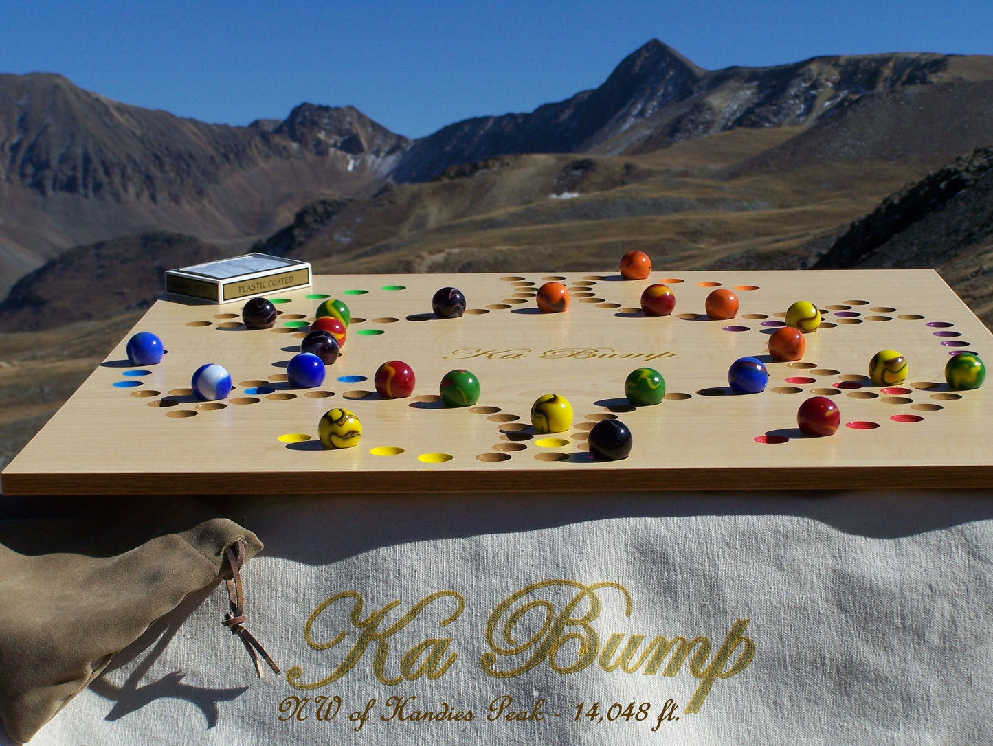 Ka Bump Board Game with Marbles