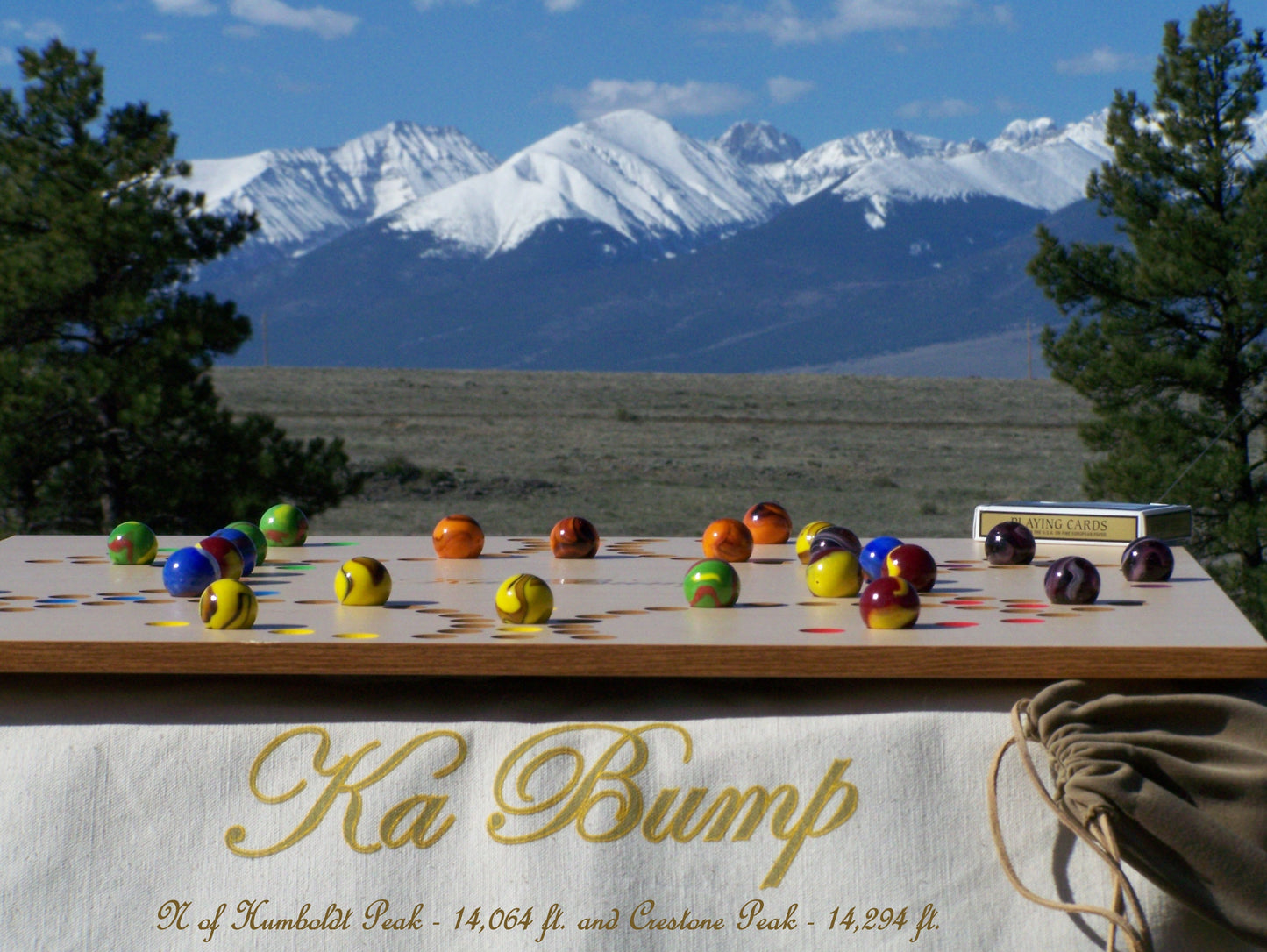 Ka Bump Board Game with Marbles