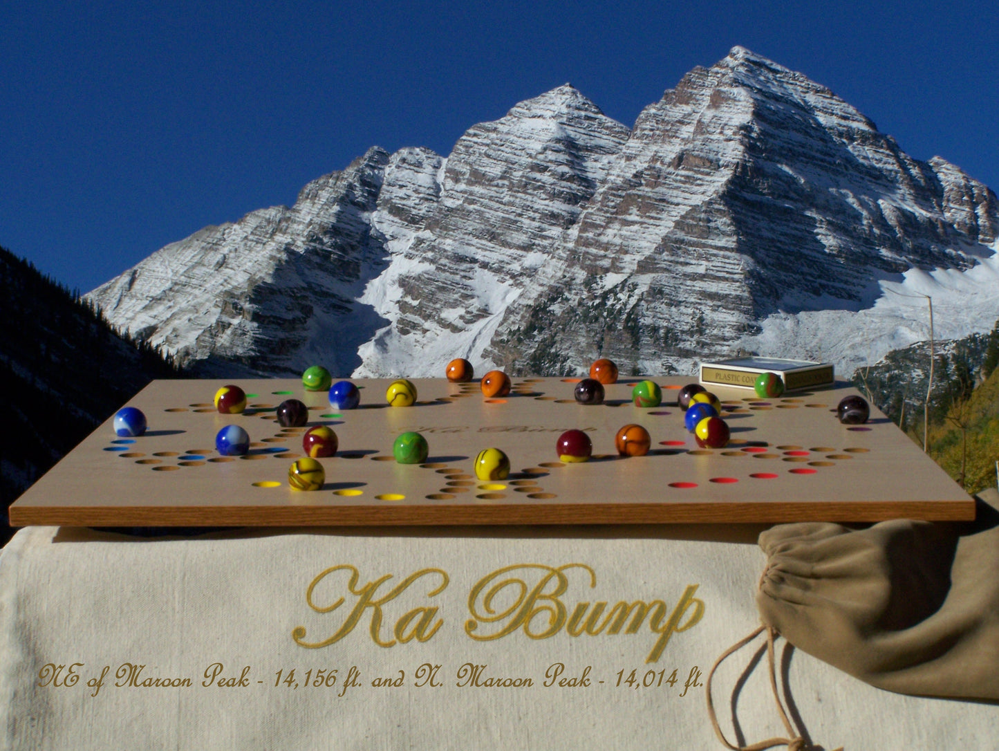 Ka Bump Board Game with Marbles