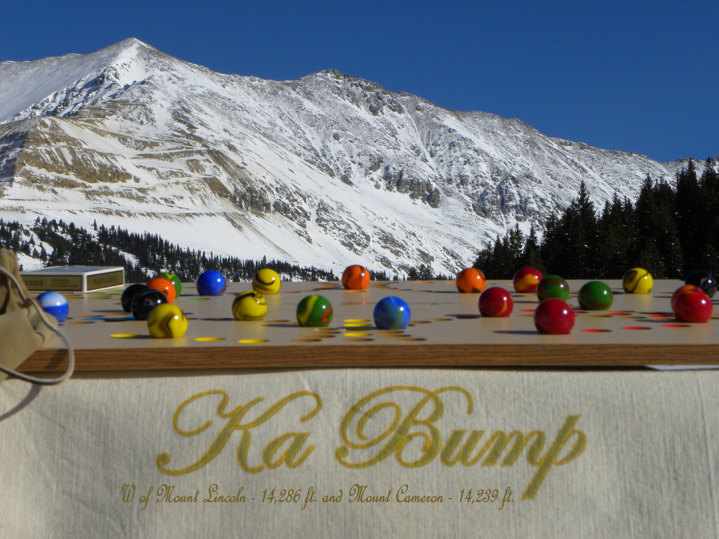 Ka Bump Board Game with Marbles