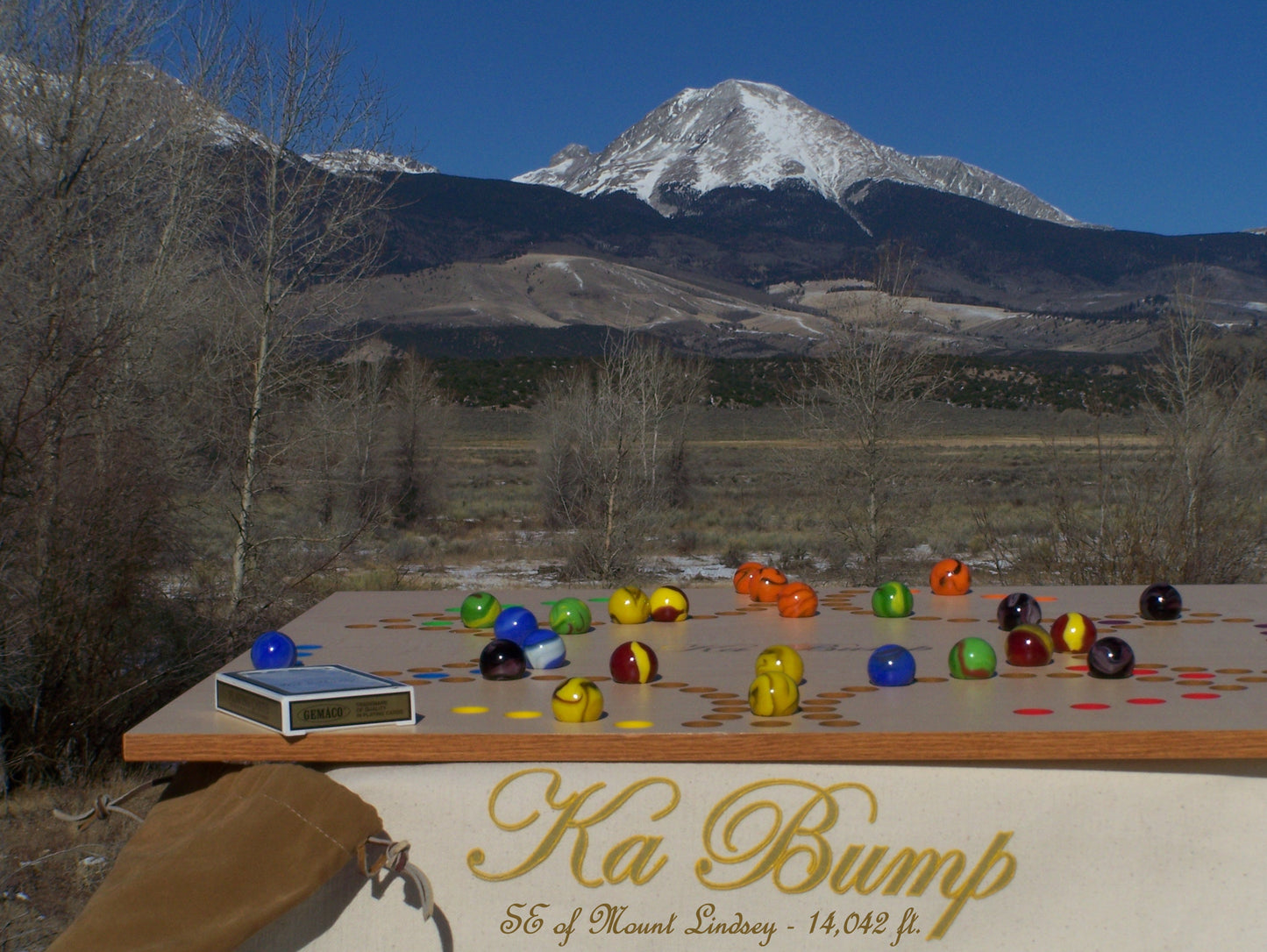 Ka Bump Board Game with Marbles