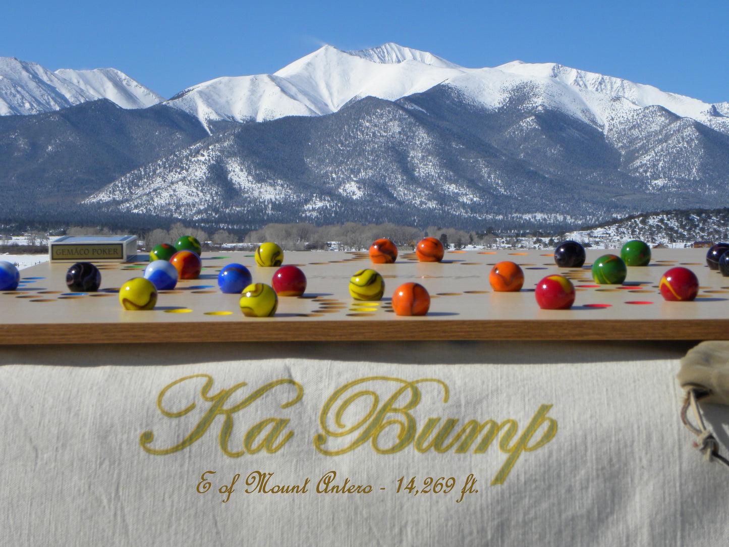 Ka Bump Board Game with Marbles