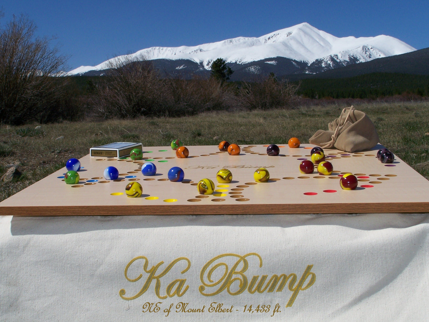 Ka Bump Board Game with Marbles