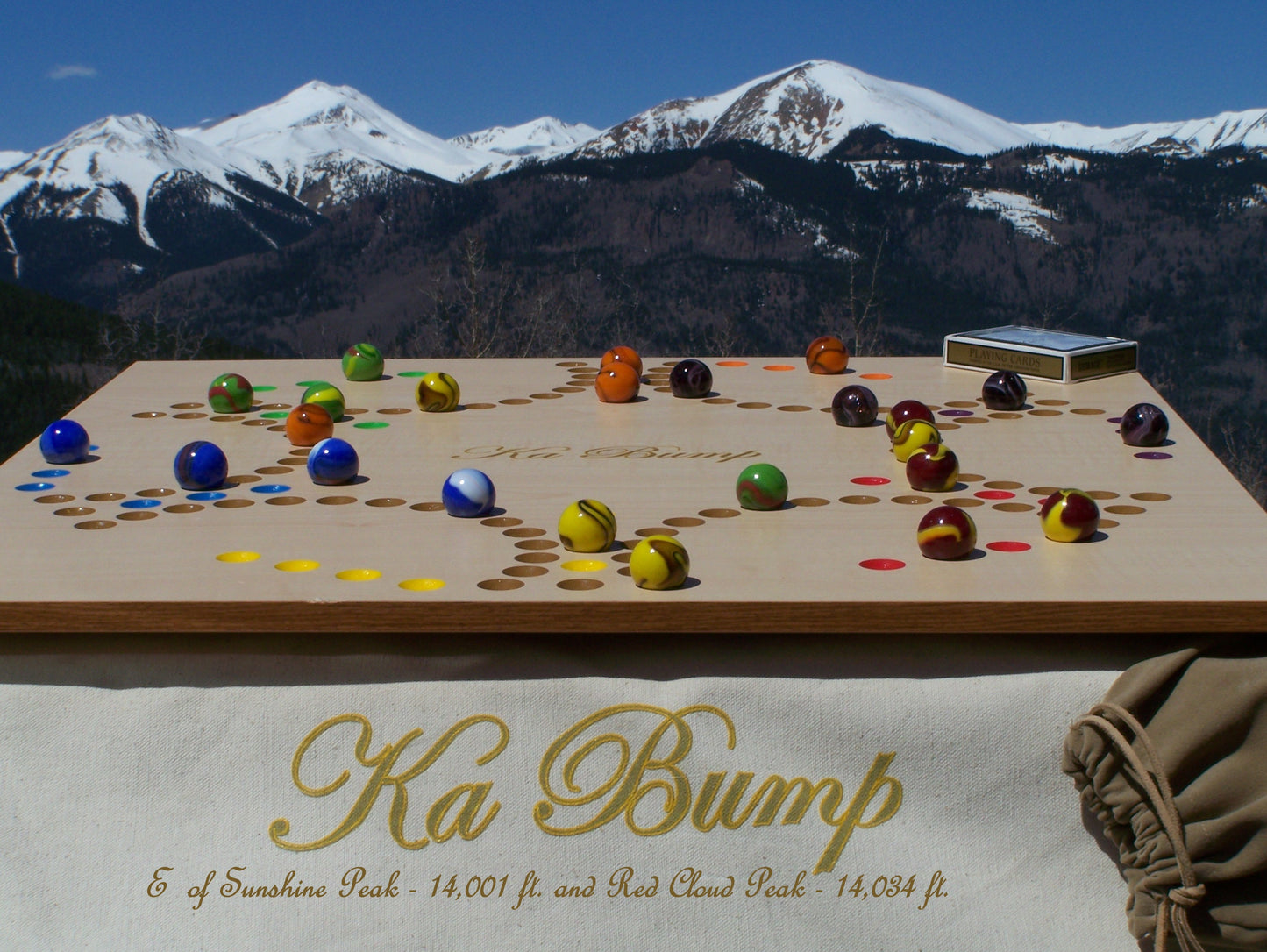 Ka Bump Board Game with Marbles