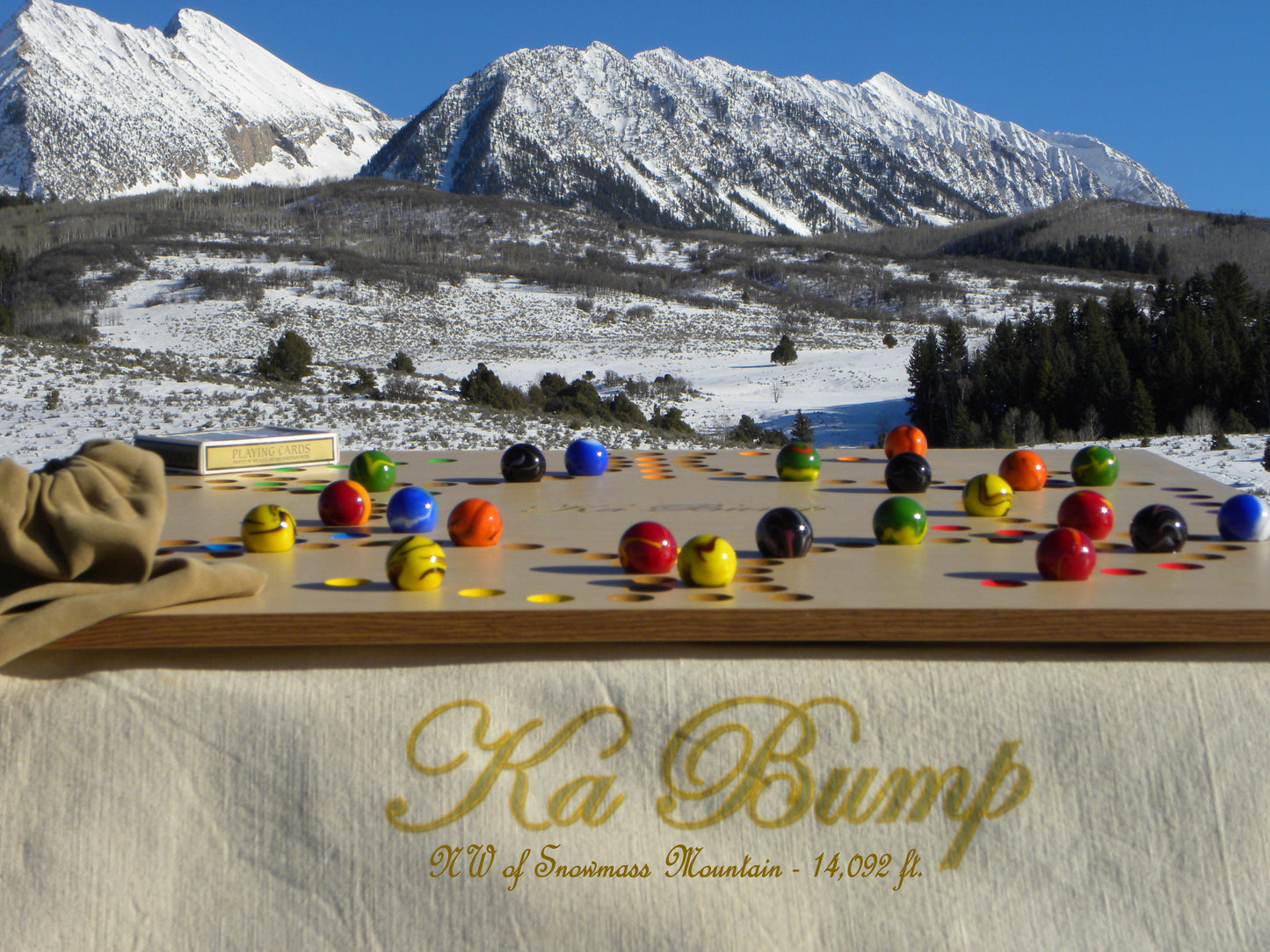 Ka Bump Board Game with Marbles