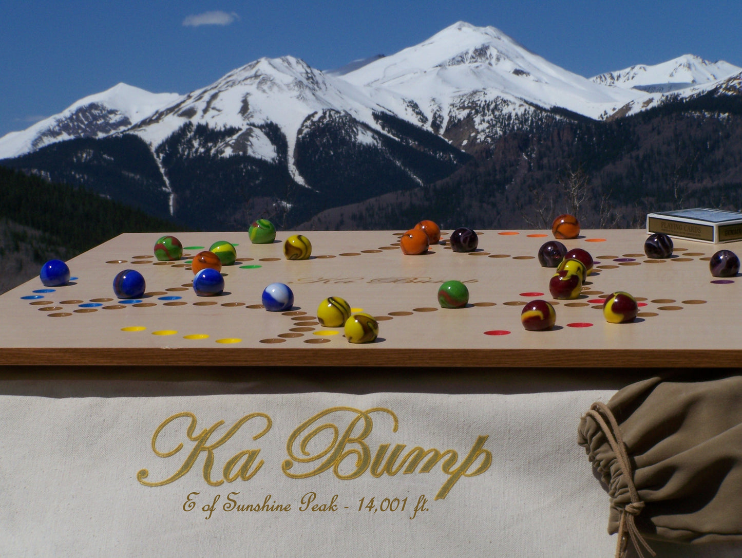 Ka Bump Board Game with Marbles