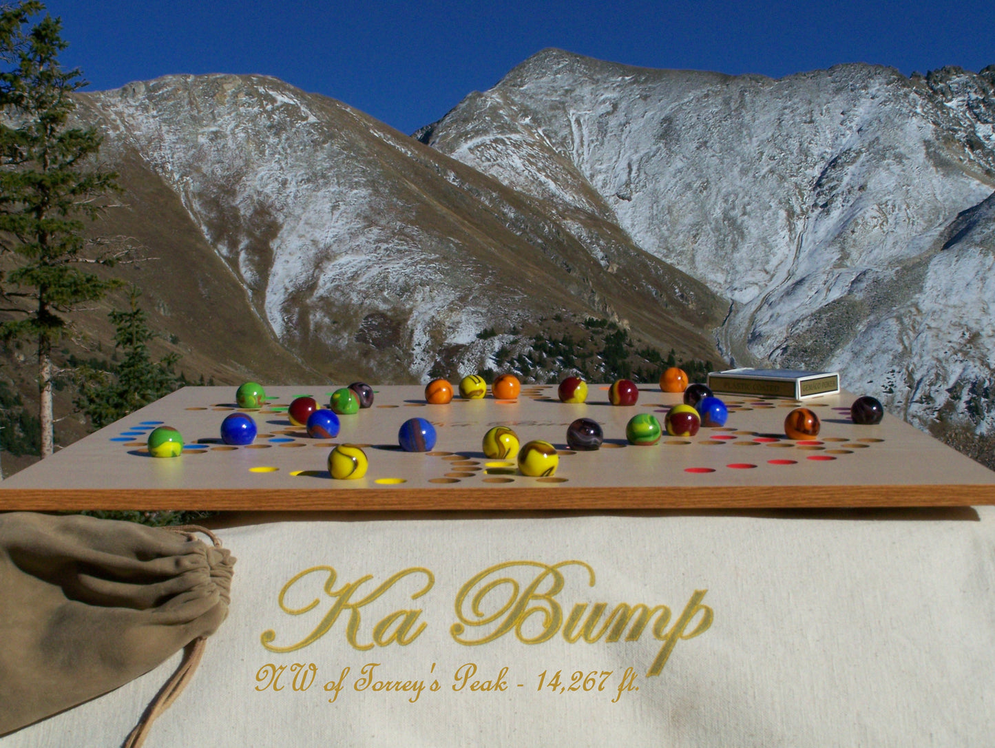 Ka Bump Board Game with Marbles