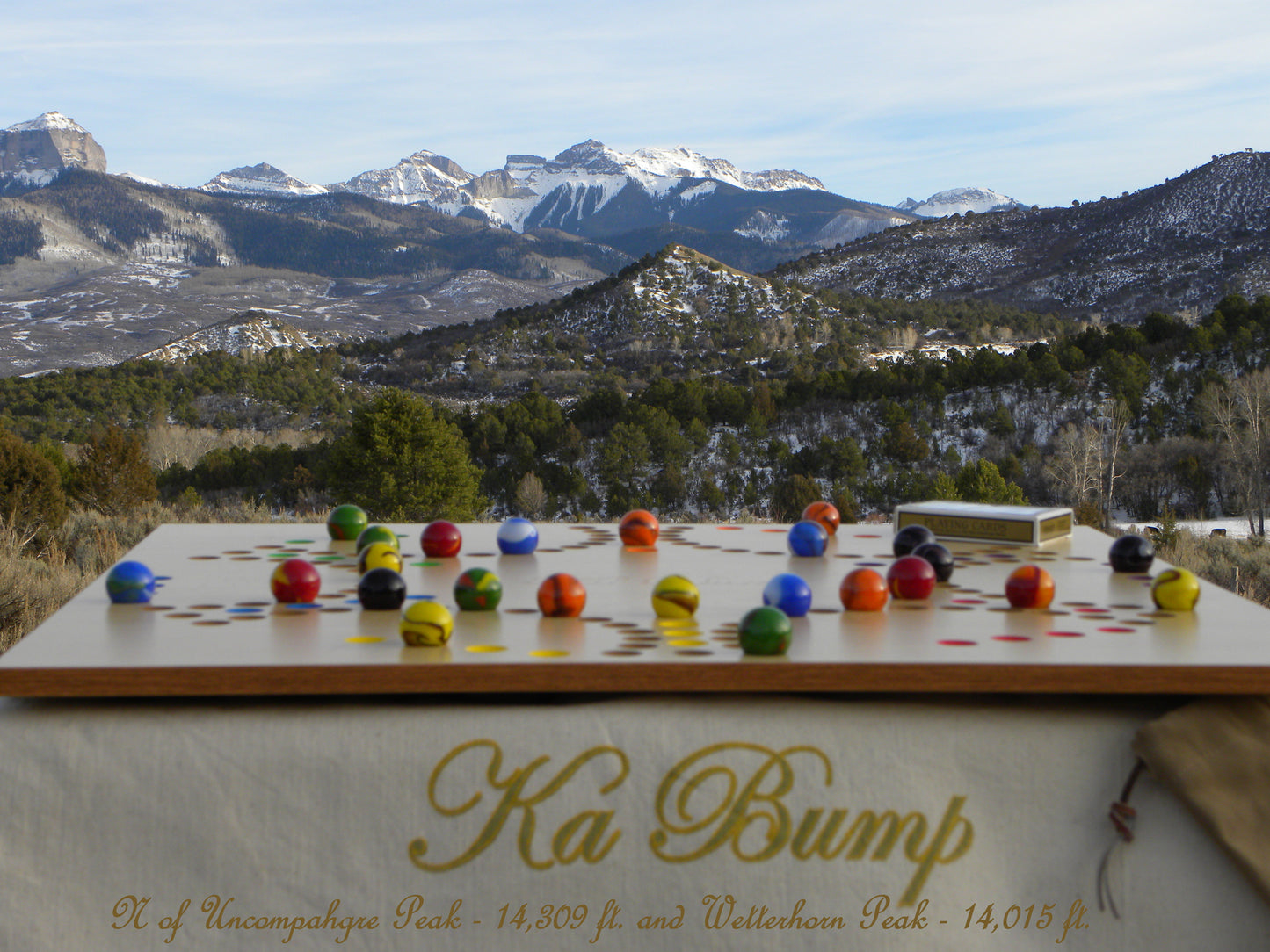 Ka Bump Board Game with Marbles